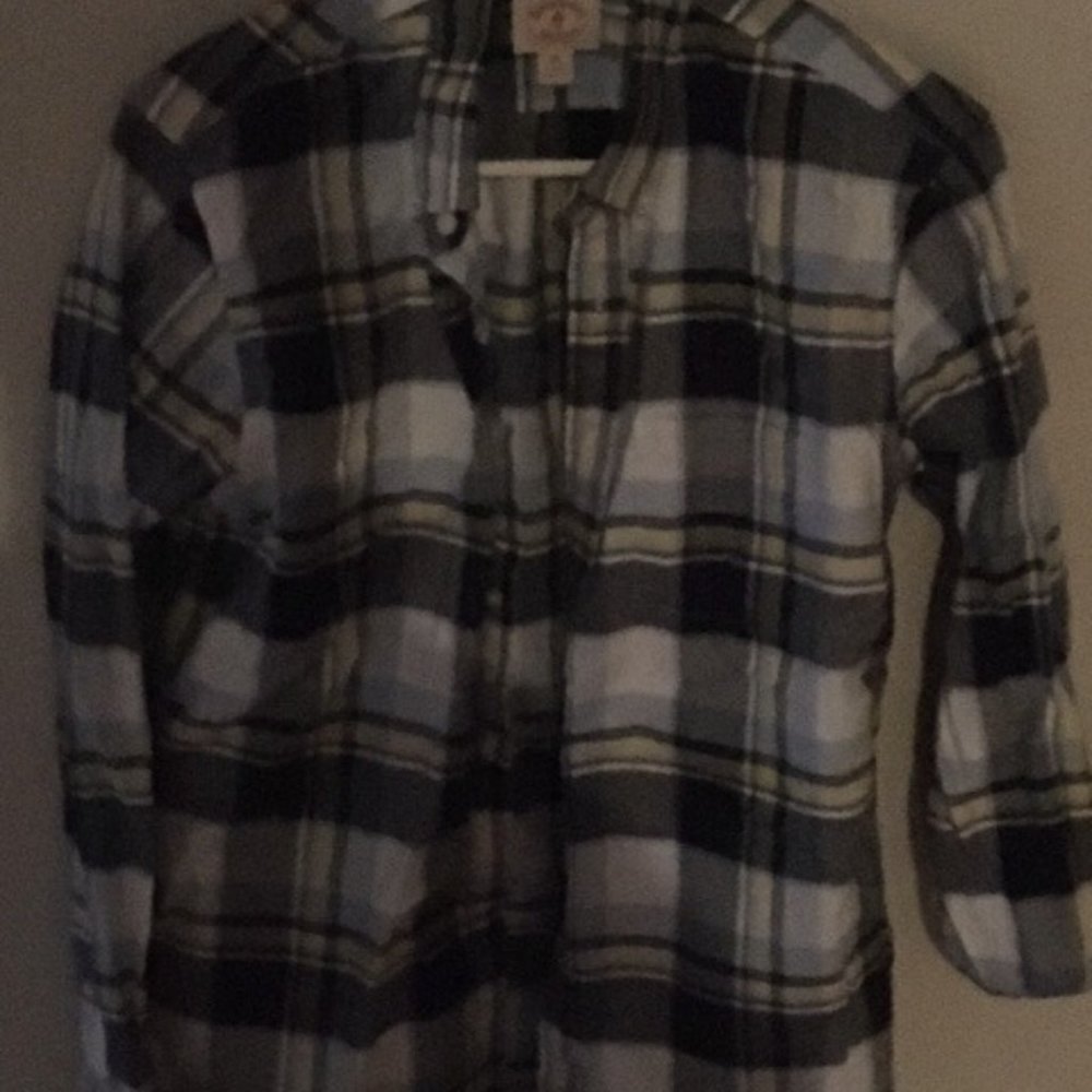 Yellow and Blue flannel Button up